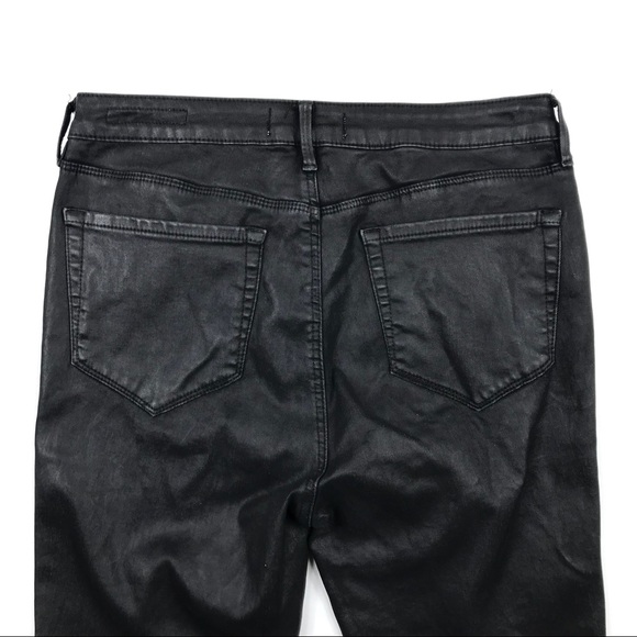 PACSUN Black Mid-Rise Wax Denim Pants - Picture 8 of 12